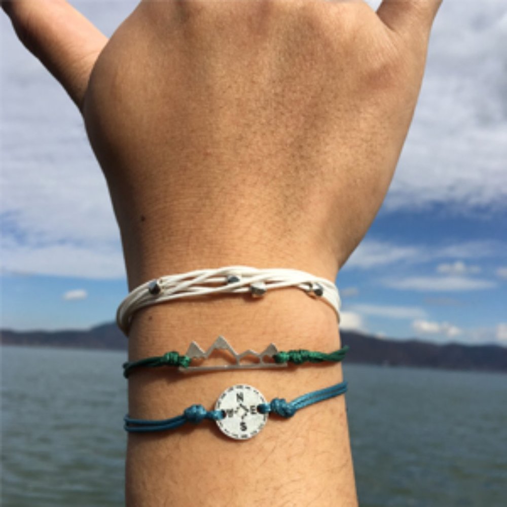 NEW 3pcs Adjustable Friendship Strand Bracelet Set